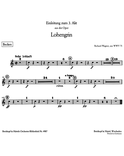 Lohengrin WWV 75 – Einleitung zum 3. Akt der Oper