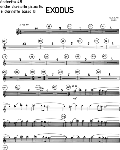 Clarinet in Bb 4/Clarinet in Eb/Bass Clarinet