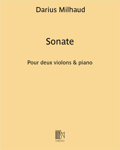 Sonate pour deux violons & piano