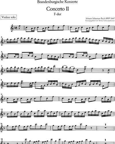Brandenburgisches Konzert Nr. 2 F-dur BWV 1047