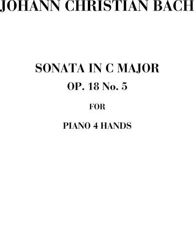 Sonata in C major Op. 18 n. 5