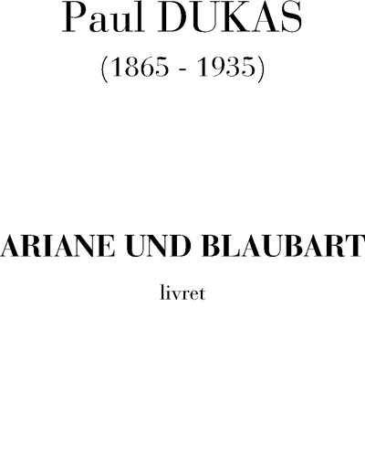 Ariane und Blaubart