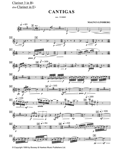 Clarinet in Bb 3/Clarinet in Eb