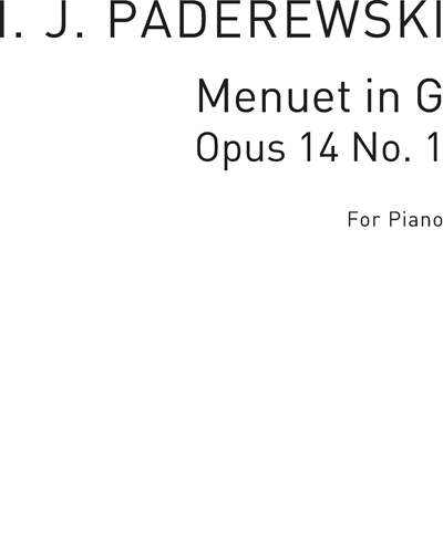 Menuet in G Op. 14 No. 1