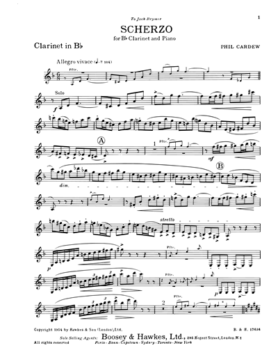 Scherzo for Clarinet and Piano