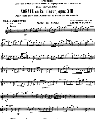 Sonate en Ré mineur, Op. 13