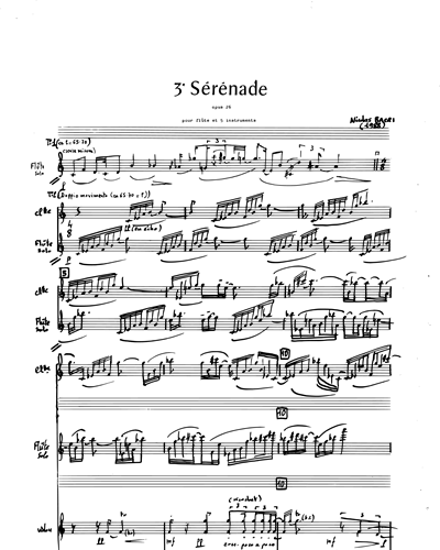 Sérénade n. 3 Op. 26