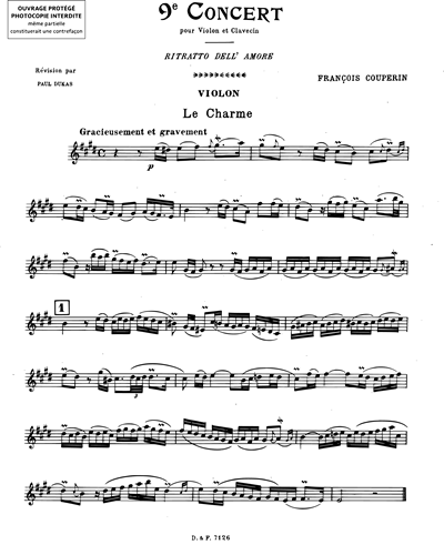 Concert n. 9 - Ritratto dell’amore pour violon et piano