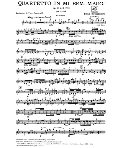 Quartetto in Mi♭ maggiore Op. 58 n. 2