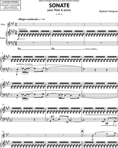 Sonate pour flûte & piano
