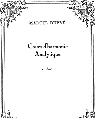 Cours d'Harmonie Analytique