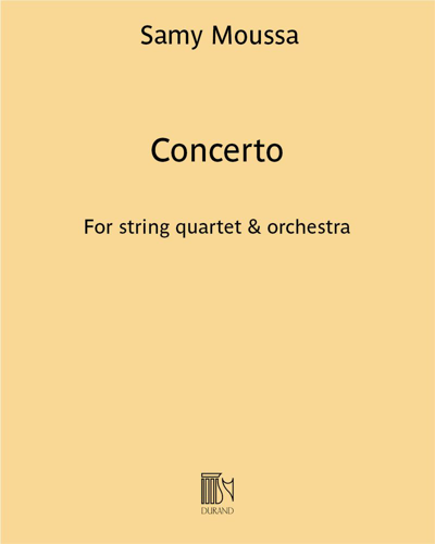 Concerto - For string quartet & orchestra