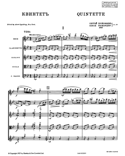 Quintet in G minor, op. 39