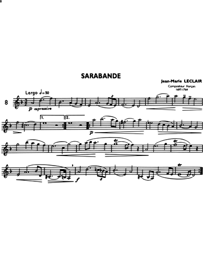 La Clarinette Classique, Vol. C: Sarabande