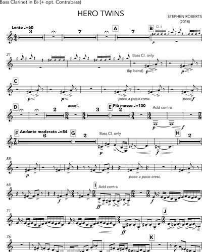 Bass Clarinet in Bb & Contrabass Clarinet (Optional)