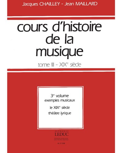 Cours d'histoire de la musique, Vol. 3