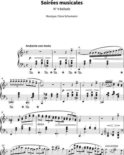 Ballade (No.4 from 'Soirées Musicales, op. 6')