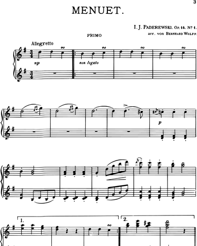 Minuet in G Op. 14 No. 1