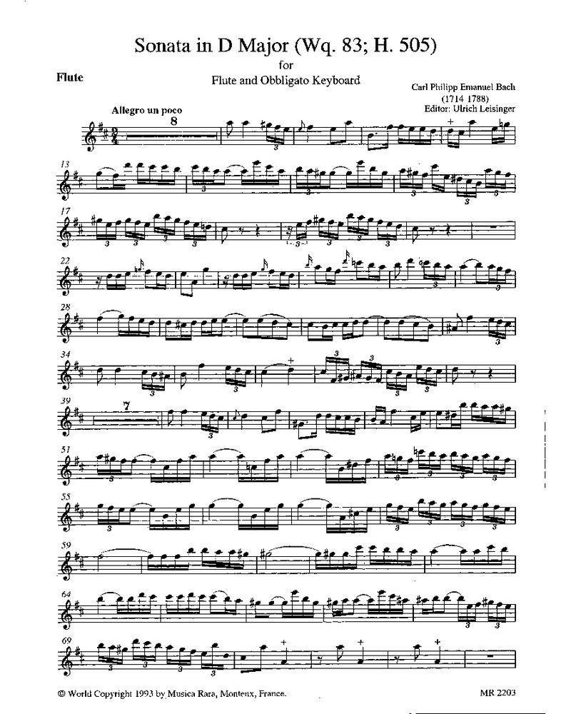 Sämtliche Sonaten, Band 2: D-dur Wq 83 