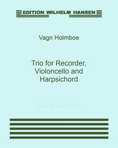 Trio for Recorder, Violoncello and Harpsichord