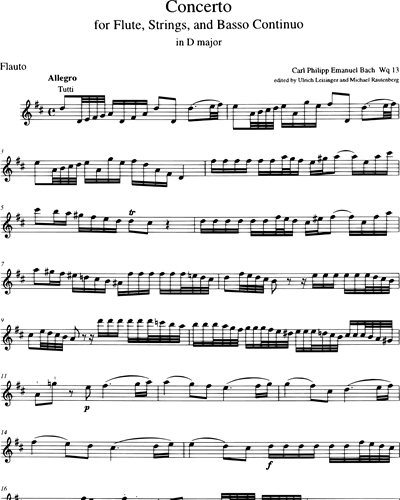 Flötenkonzert D-dur Wq 13