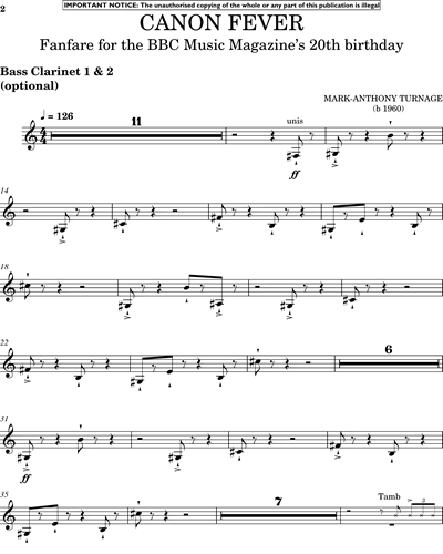 Bass Clarinet 1 & Bass Clarinet 2
