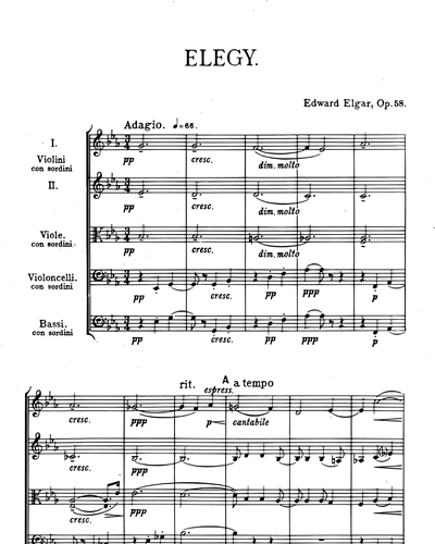 Elegy, Op. 58