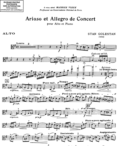 Arioso et allegro de concert