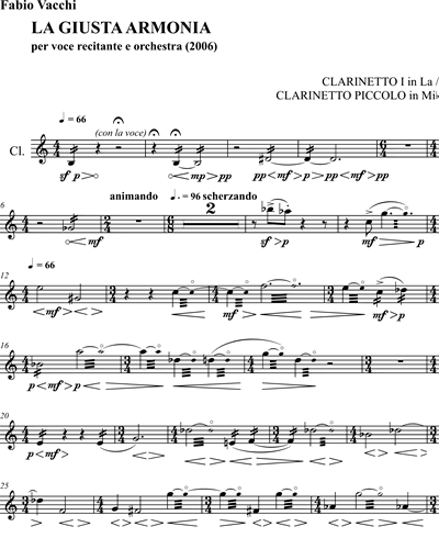 Clarinet 1 in A/Piccolo Clarinet in Eb