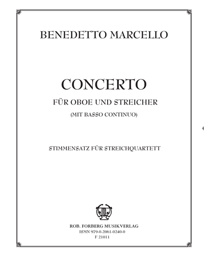 Concerto Für Oboe und Streicher (mit Basso continuo)