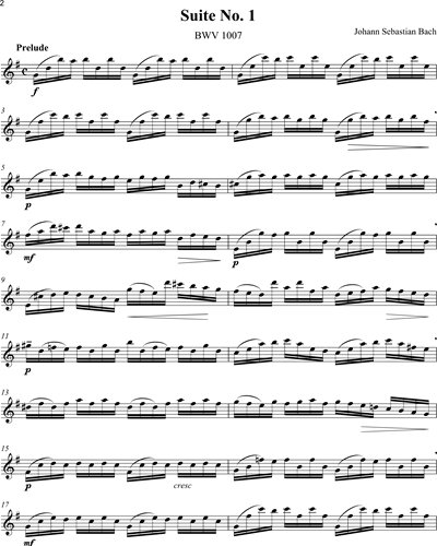 Suites No. 1 in G major, BWV 1007〡Suite No. 2 in D minor, BWV 1008