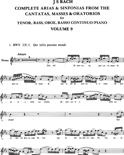 Sämtliche Arien - Bd. 9 (BWV 56, 78, 235, 236, 244)