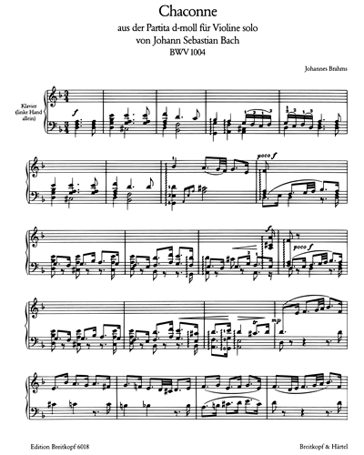 Chaconne (aus BWV 1004) d-moll