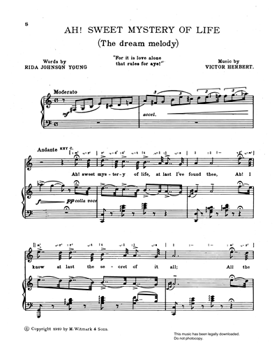 Ah! Sweet Mystery Of Life (The Dream Melody)