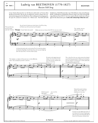  Russian  Folk  Song  Sheet Music  by Ludwig van Beethoven  nkoda
