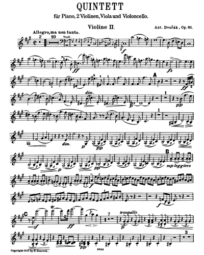 Piano Quintet in A, op. 81