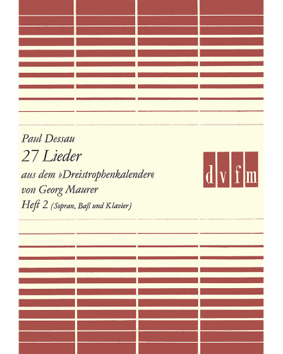 27 Lieder aus dem „Dreistrophenkalender“, Heft 2, 9 Lieder