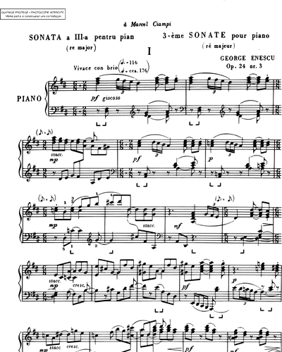 Troisième Sonate en Ré majeur Op. 24
