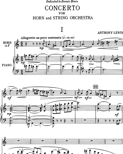 Concerto for horn and string orchestra