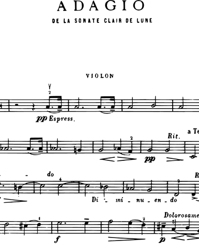 Adagio No. 286 (de la Sonate "Clair de Lune")