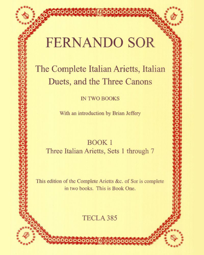 The Complete Italian Arietts, Duets, and the Three Canons, Book 1