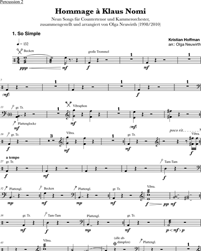 Hommage à Klaus Nomi (Neun Songs für Countertenor und Kammerorchester)