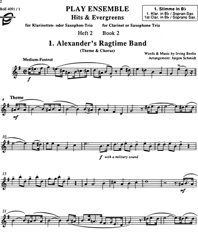 Clarinet 1 & Soprano Saxophone (Alternative)