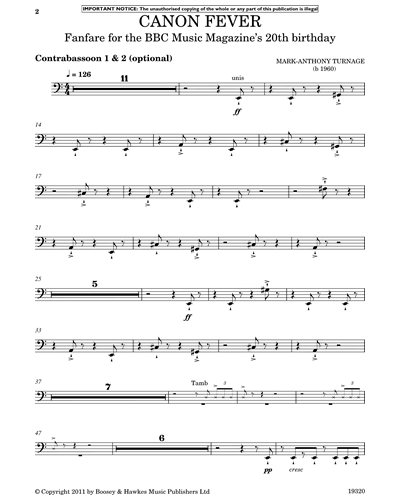 Contrabassoon 1 & Contrabassoon 2