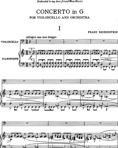 Concerto in G for violoncello and orchestra