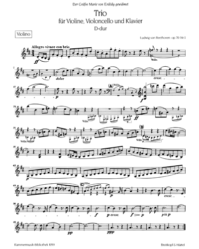 Klaviertrio D-Dur, op. 70/1