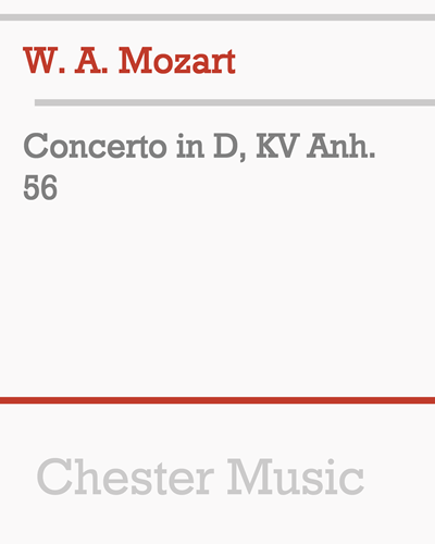 Concerto in D, KV Anh. 56