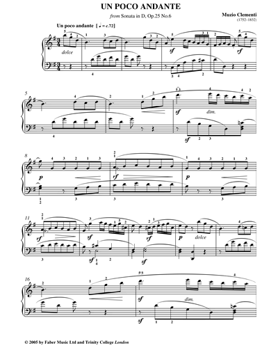 Un Poco Andante (from 'Sonata in D Op.25 No.6')