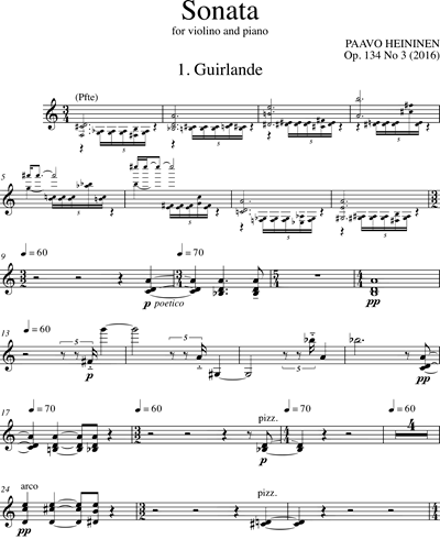 Sonata for Violin and Piano, op. 134 no. 3