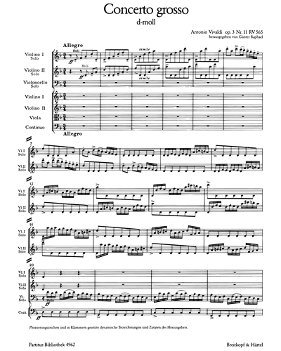 Concerto grosso d-moll op. 3/11 RV 565